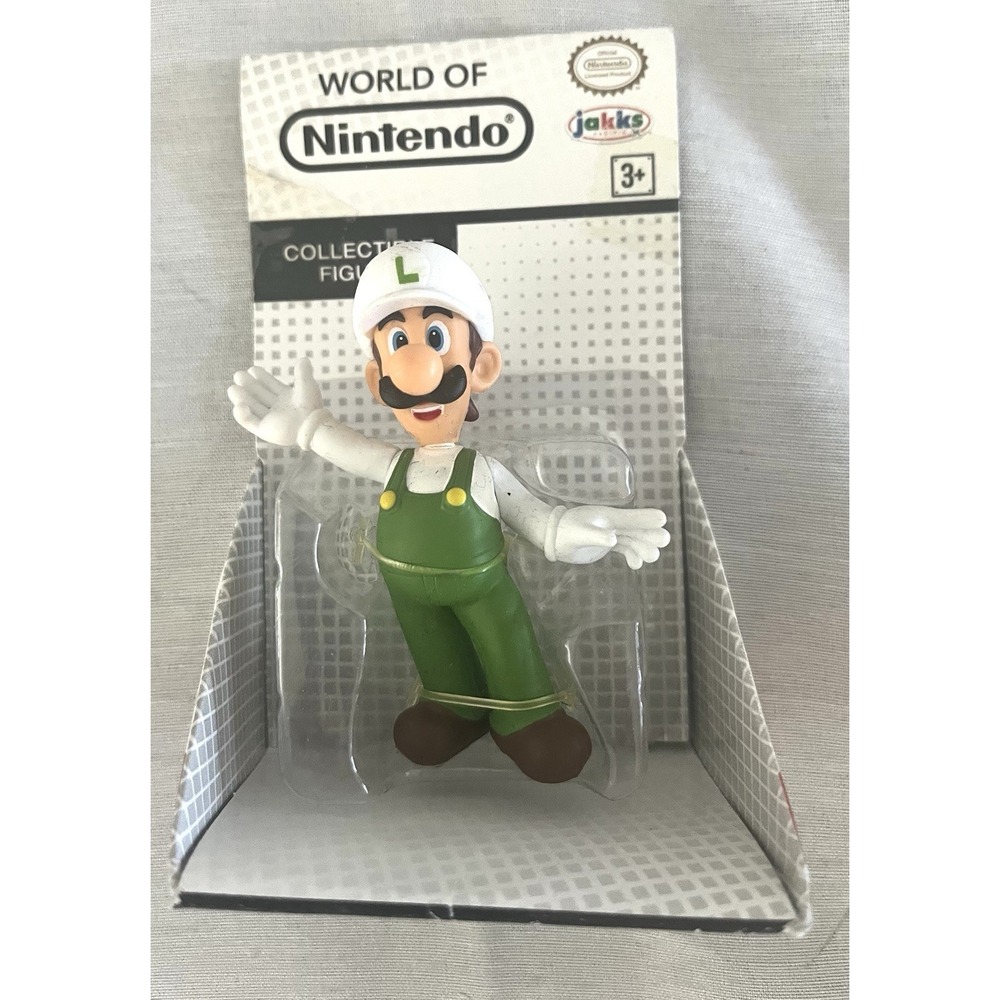 Jakks World Of Nintendo Collectible Figure Luigi White Hat